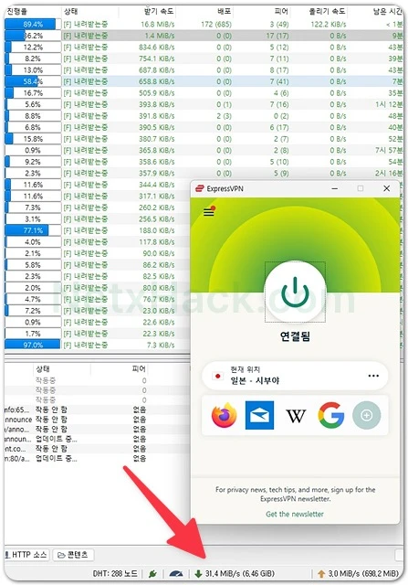 VPN 토렌트 익명 설정 다운로드 속도